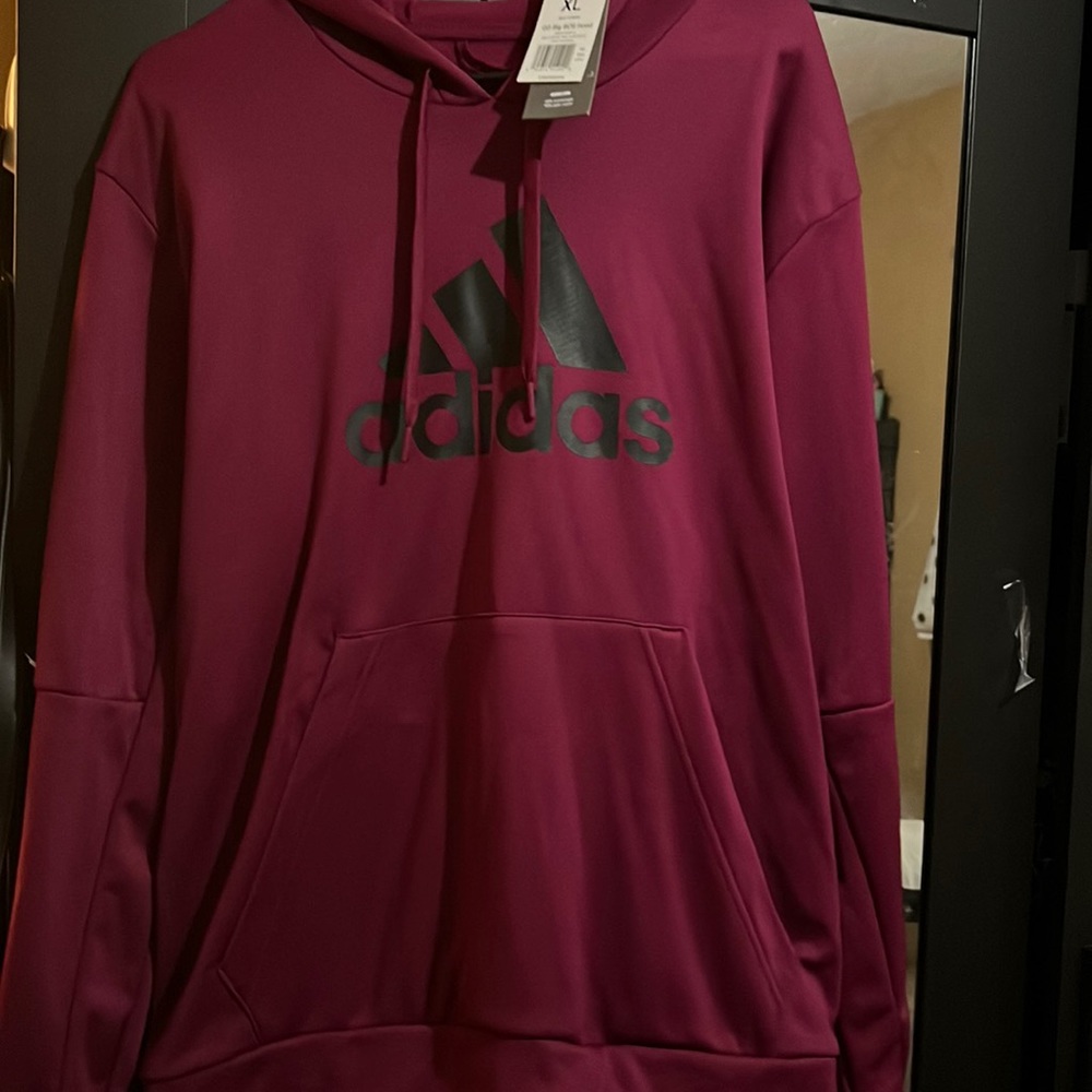 Adidas Mens hoodie xl berry black